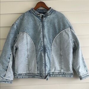 NWT Bomber style Jean Jacket